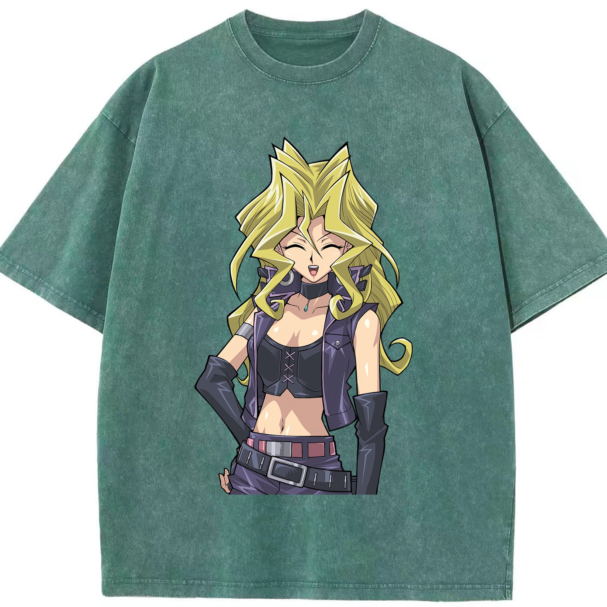 （画像用） 遊☆戯☆王 Yu-Gi-Oh! 綿100% ヴィンテージ風 半袖Tシャツ（フロントプリント）